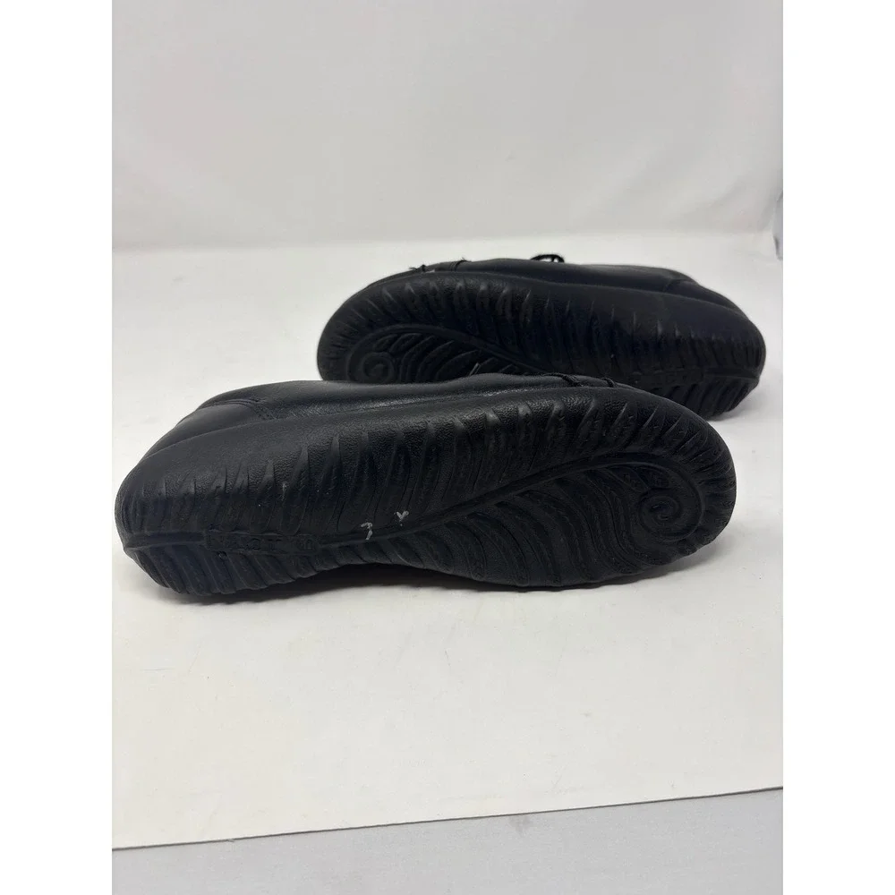 Naot Swirl Embroidered Leather Lace Up Oxfords 40 Black Walking Shoes - Picture 5 of 6